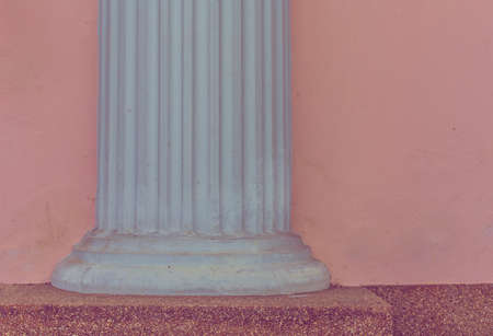 close up shot vintage tone image of roman pillar.の写真素材