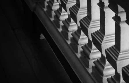 vintage tone thai style balcony for background usageの写真素材