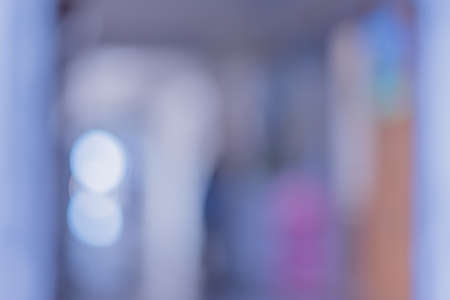 Abstract Blur image of corridor and people with bokeh for background usage .の写真素材