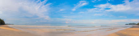 Panorama image of the beach on sunny day at Chao Lao Beach ,Khlong Khut ,Chanthaburi ,Thailandの写真素材