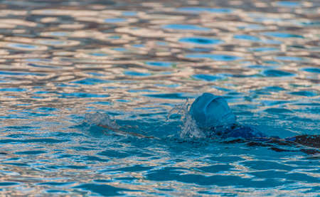 image of asian boy at swimming pool.の写真素材