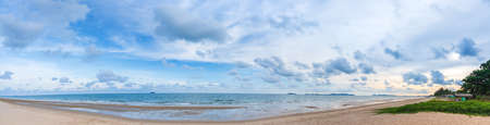 Panorama image of the beach on sunny day at Mae Pim Beach on Chakphong,Pae-Klang road, Klaeng...