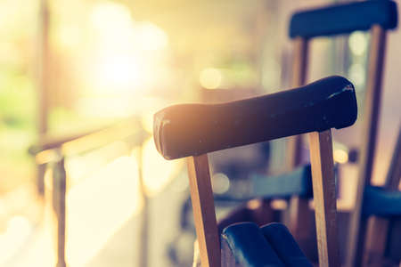 image of crutches in hospital day time .の写真素材