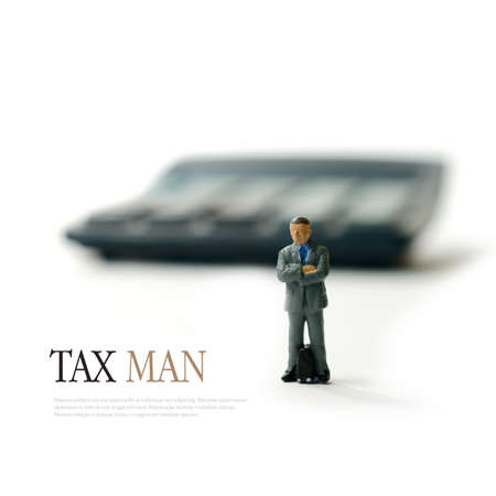 Concept image for tax man, revenue and customs etc. Copy space.の写真素材