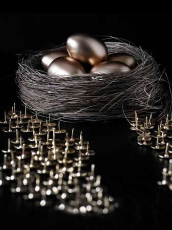 Concept image for pension or investment risk. Generous accommodation for copy space.の写真素材