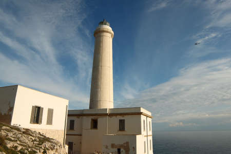 Lighthouse Punta Palascia in Otranto in Salento - Italyの写真素材