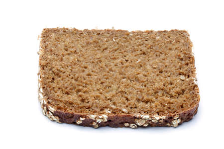 a slice of bread isolated on white background 