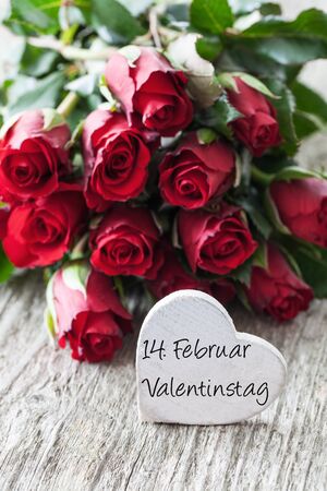 valentines day roses and heartの写真素材