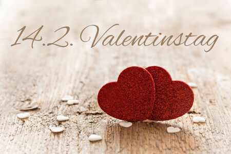 valentines day card with german text の写真素材