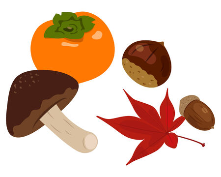 Ingredients of autumnのイラスト素材