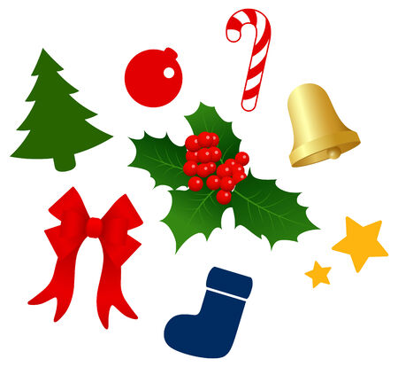 Christmas tree decorationのイラスト素材