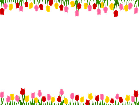 Frame of tulipsのイラスト素材