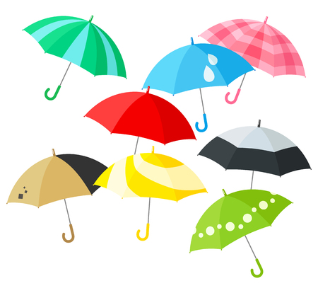 Colorful umbrellaのイラスト素材