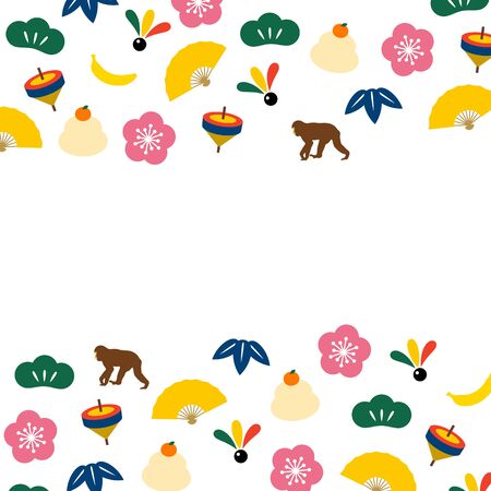 New year new year's greeting 2016, background materialのイラスト素材