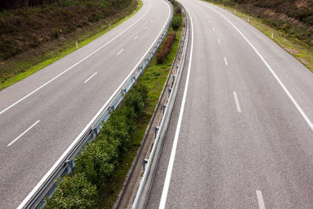Above view of a empty highway in Portugalの写真素材