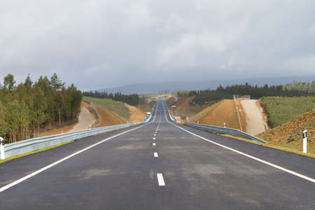 Empty Highway during morning against landscape view