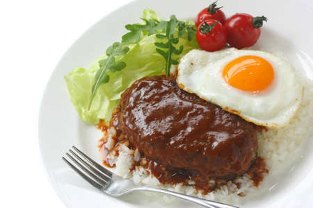 loco moco  , hawaiian cuisineの写真素材