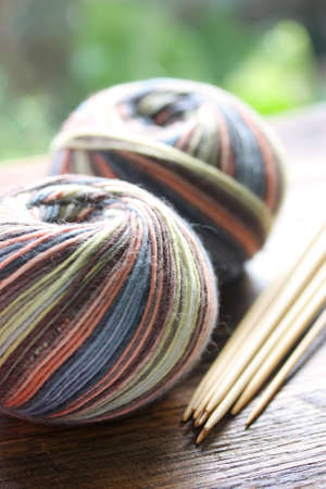 knitting sock yarn balls with noodles