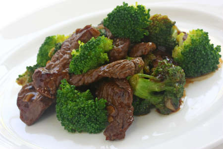 broccoli beef , chinese foodの写真素材