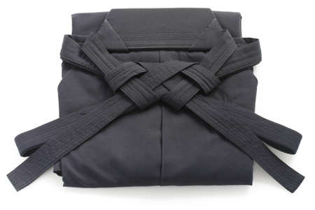 folded aikido hakama , japanese martial arts uniformの写真素材