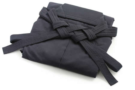folded aikido hakama , japanese martial arts uniformの写真素材