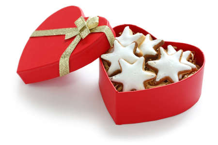 Zimtstern , homemade christmas cookiesの写真素材