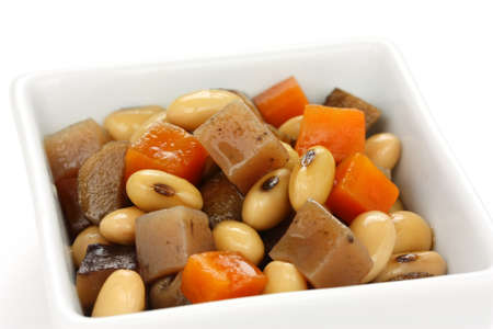 gomoku-nimame, cooked soy beans and vegetables, japanese foodの写真素材