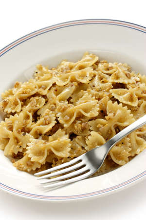 kasha varnishkes, buckwheat and bow-tie pasta, a traditional jewish dish の写真素材