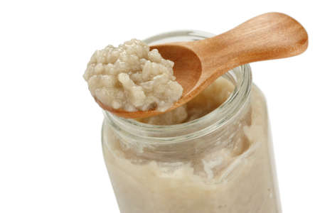homemade salted rice malt in jar, japanese condimentの写真素材