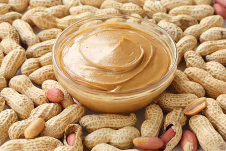 peanuts & peanut butterの写真素材