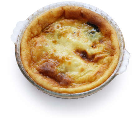 far breton, brittany prune custard pudding cake, french dessertの写真素材