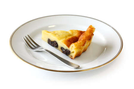 far breton, brittany prune custard pudding cake, french dessertの写真素材