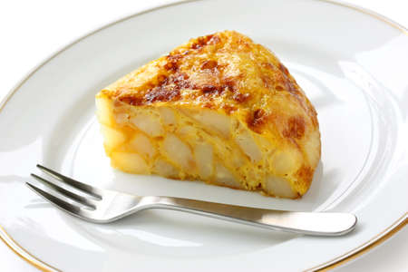 tortilla, spanish potato omeletの写真素材