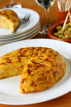 tortilla, spanish potato omeletの写真素材