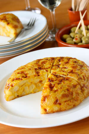 tortilla, spanish potato omeletの写真素材