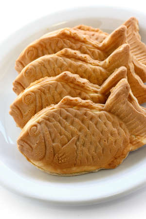 taiyaki, japanese fish shape cakeの写真素材