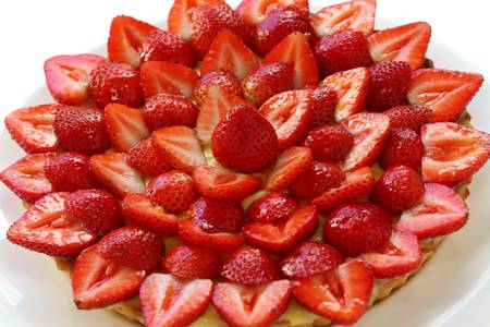 homemade strawberry tartの写真素材