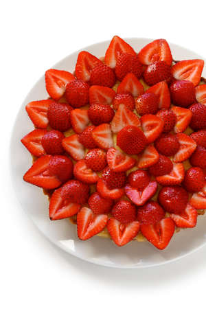 homemade strawberry tartの写真素材