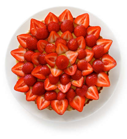 homemade strawberry tartの写真素材