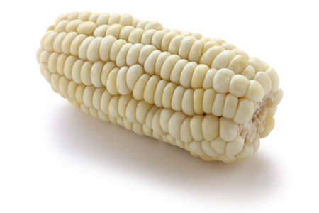 choclo, giant white corn, peruvian food の写真素材
