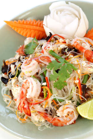 yam wun sen, thai mung bean noodle saladの写真素材