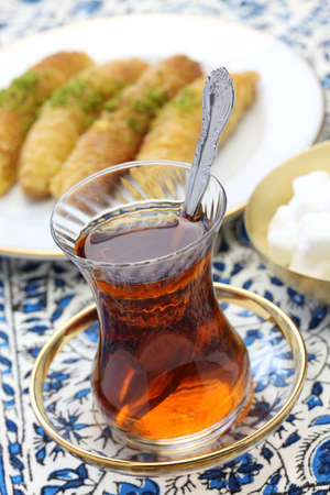 Turkish tea breakの写真素材