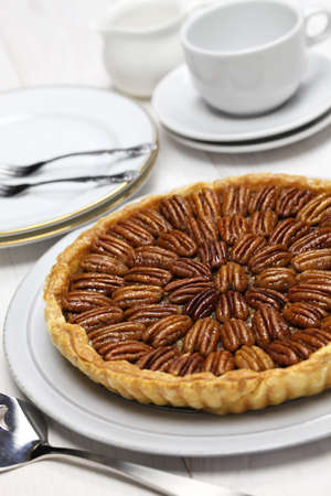 homemade pecan pieの写真素材