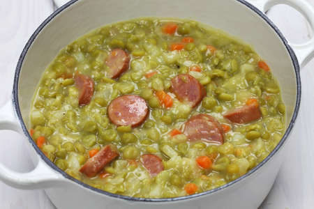 erwtensoep, pea soup, traditional dutch cuisineの写真素材