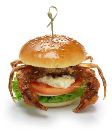 soft shell crab sandwich, sandwich spiderの写真素材