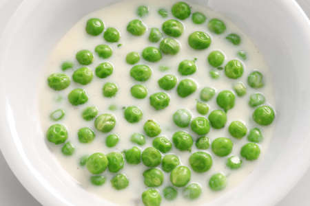 green peas fozelek thick vegetable stew, hungarian cuisineの写真素材