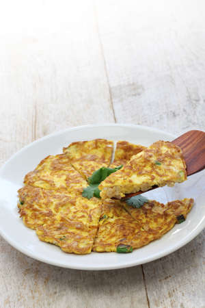 taiwanese dried radish omeletの写真素材