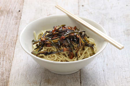 scallion oil noodles, Chinese Shanghai foodの写真素材