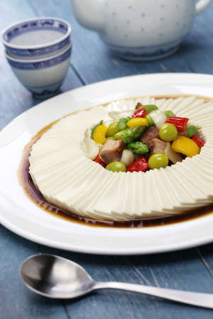 one thousand leaves tofu, chinese bean curd cuisineの写真素材