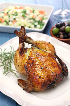 Roast chicken, whole roasted chicken